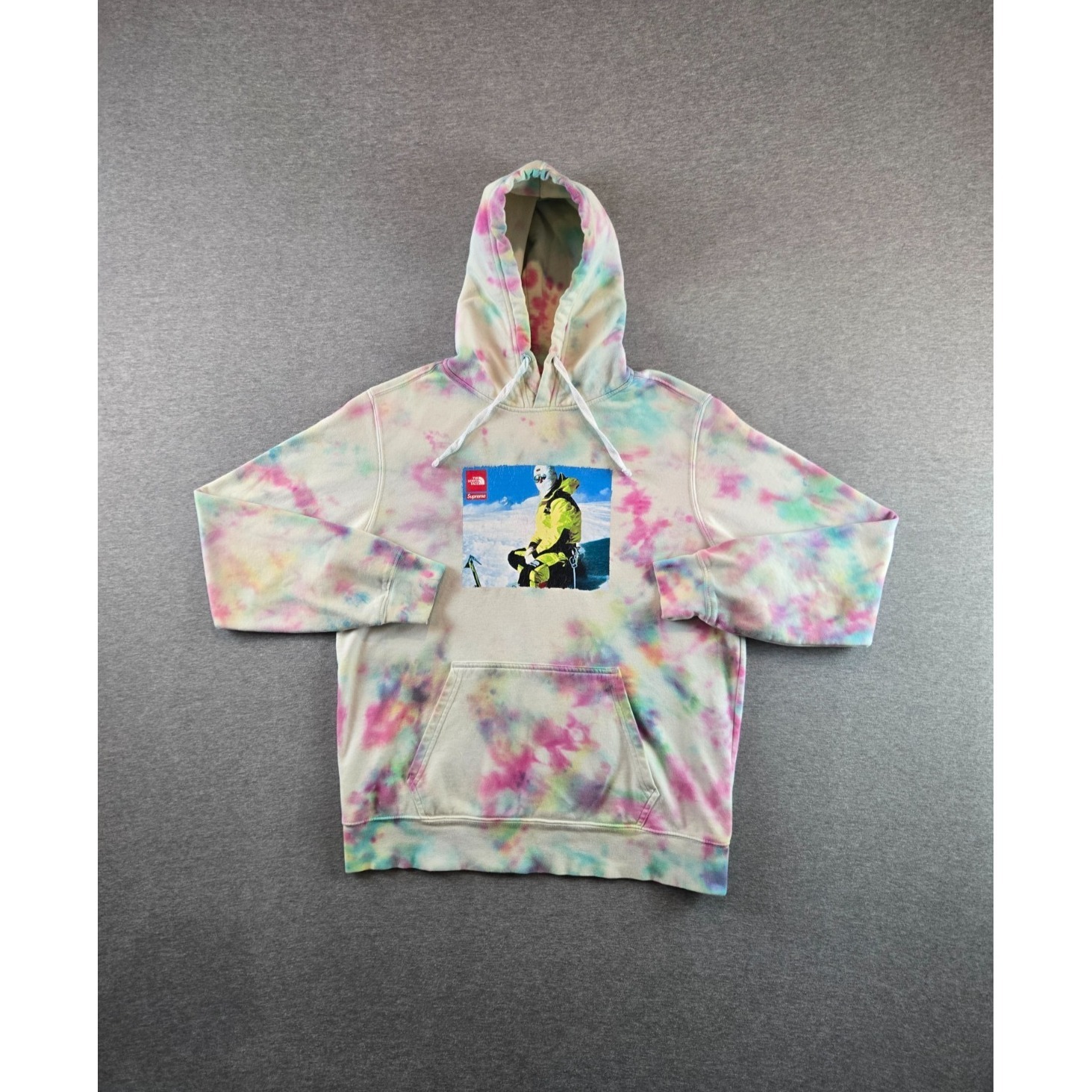 Supreme X The North Face Hoodie Mens Medium Confetti Tie Dye Fw18 Photo Pullover